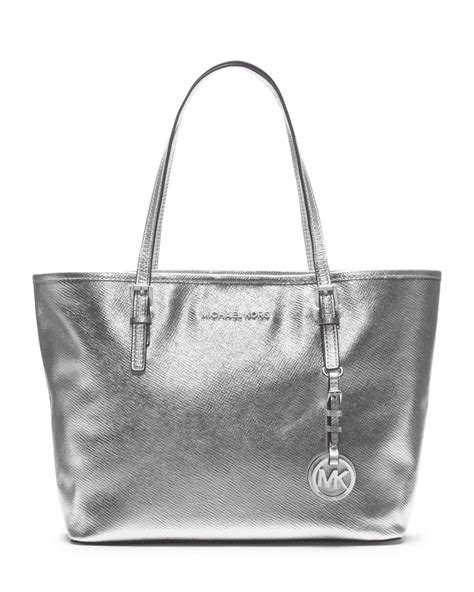 michael kors handtasche rose|Michael Kors silver satchel handbag.